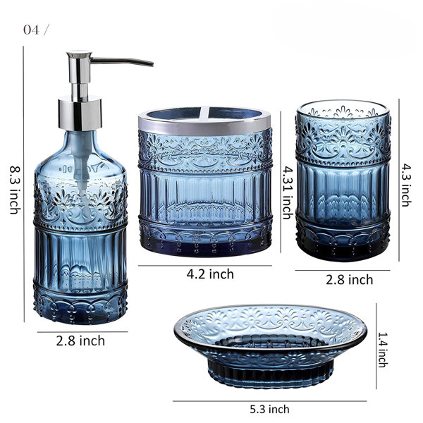 Lark Manor??? WHOLE HOUSEWARES,Premium Bathroom Accessory Set, 4Piece
